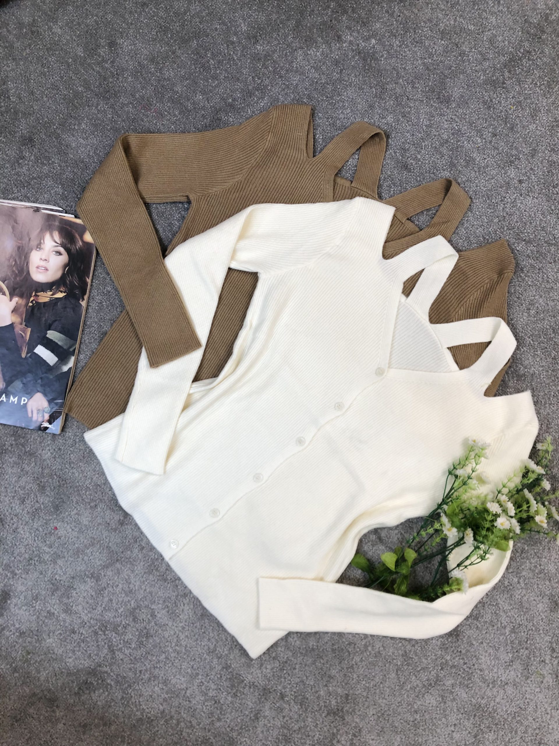 بافت وارداتی جلو دکمه سرشانه تاپی(3693) - Image 3