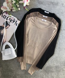 کراپ تیشرت نگین برگ(3702)