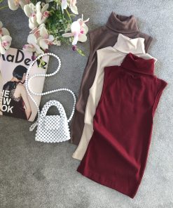 تاپ بلندحلقه ای یقه اسکی کبریتی(3713)