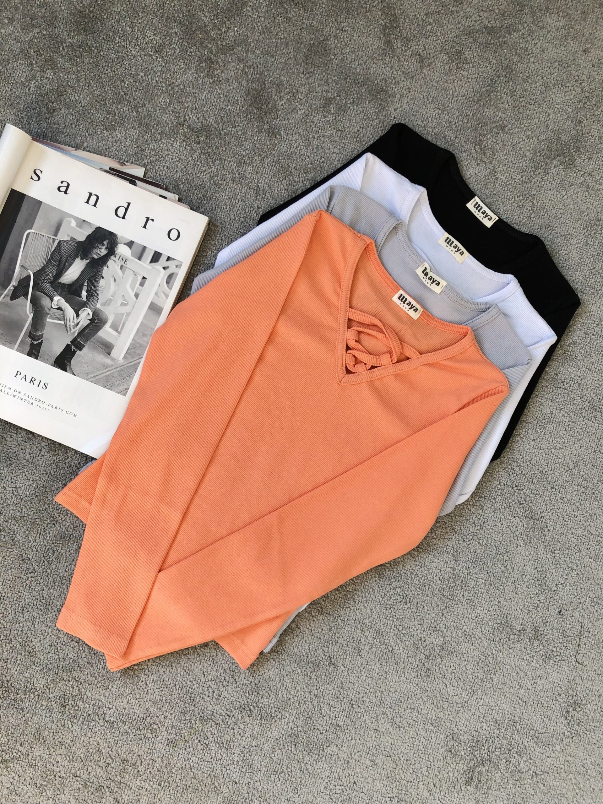 بلوز یقه هفت بند بندی (2799)