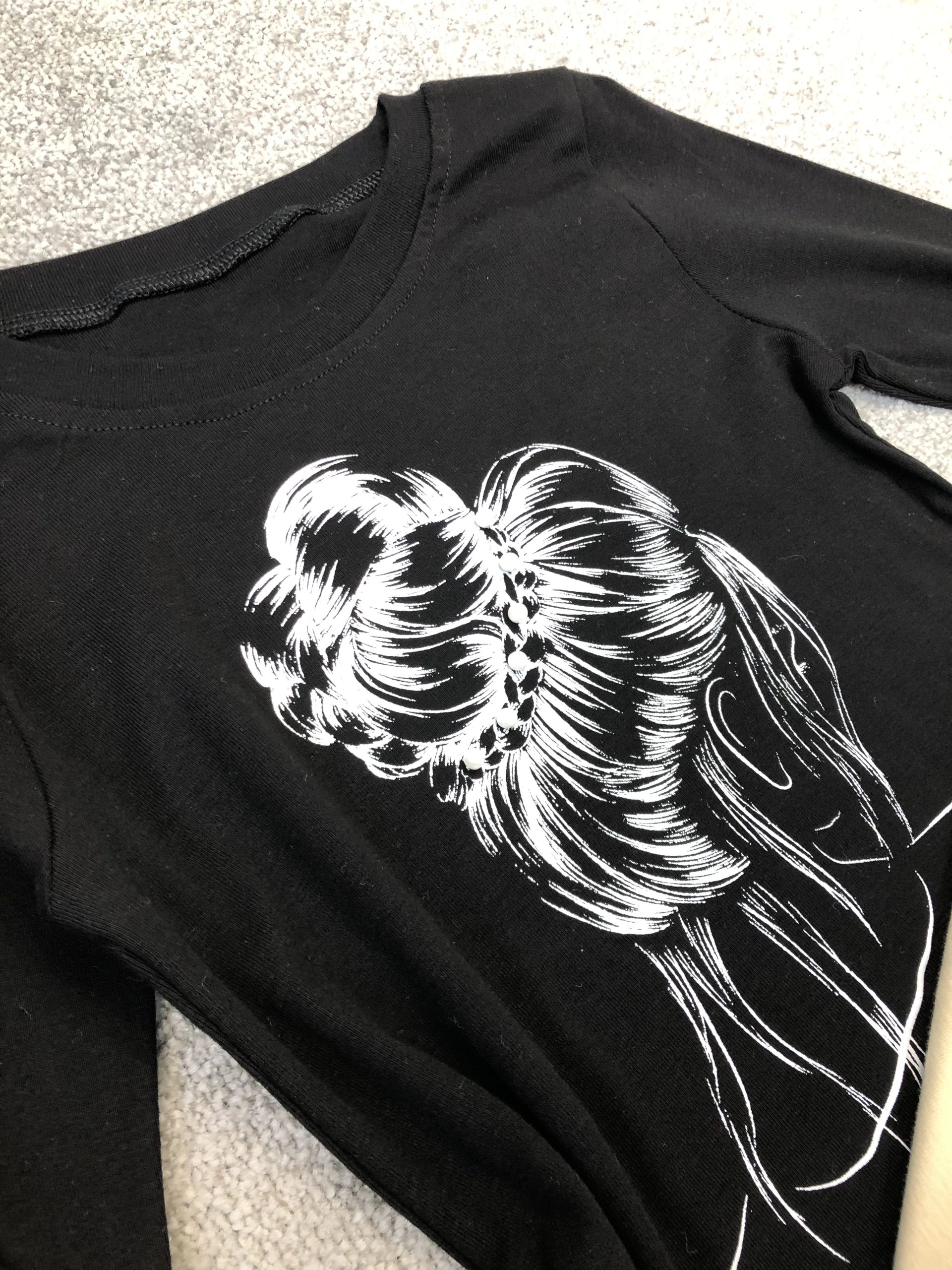 کراپ چاپ دختر استین بلند (3695) - Image 6