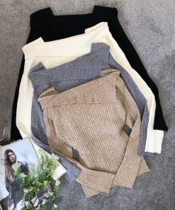 Alternative view of بافت یقه قایقی وارداتی(3709)