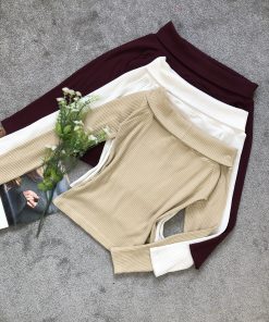 کراپ کرکره ای یقه قایقی(3712)