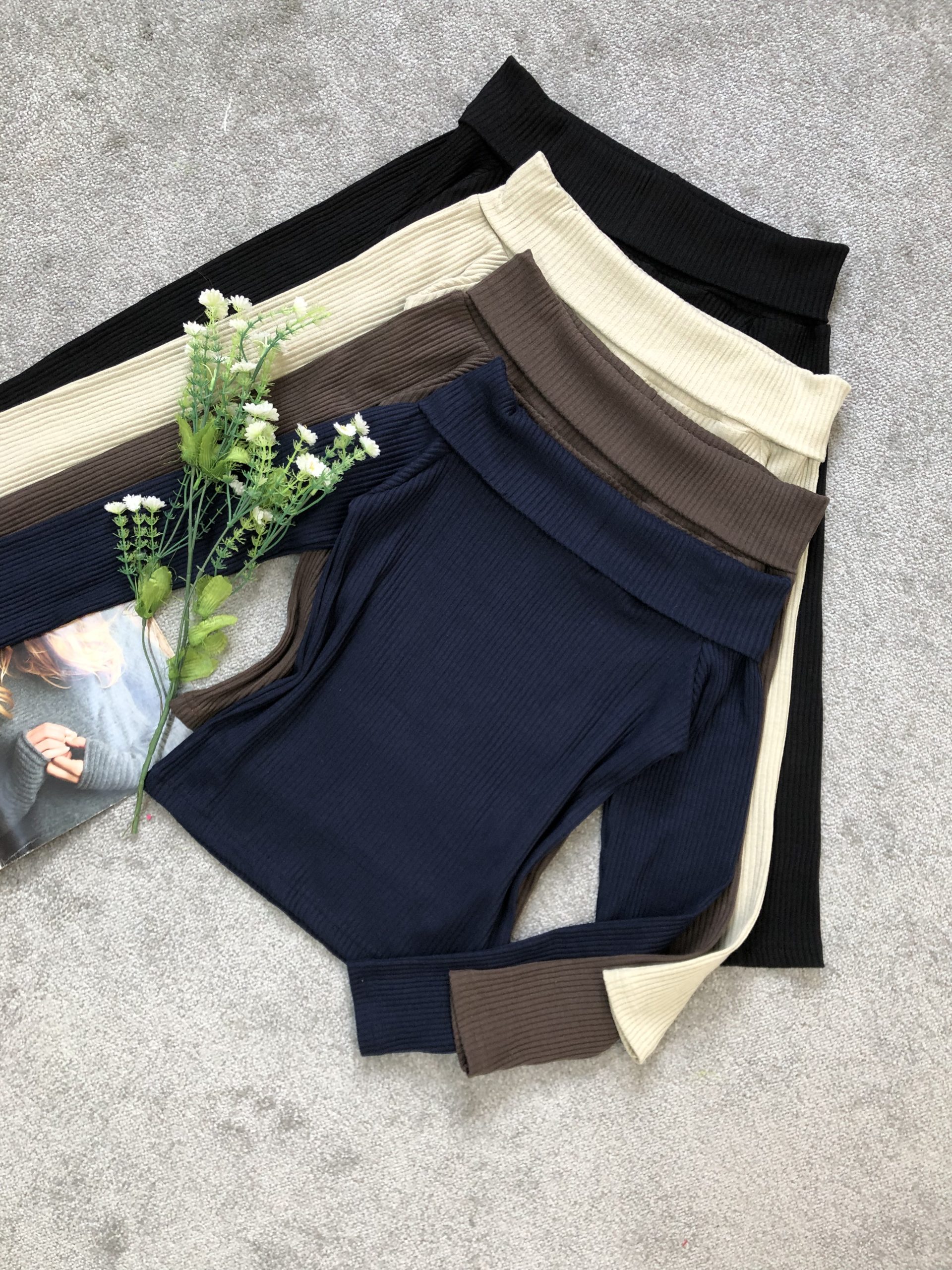 کراپ کرکره ای یقه قایقی(3712) - Image 2