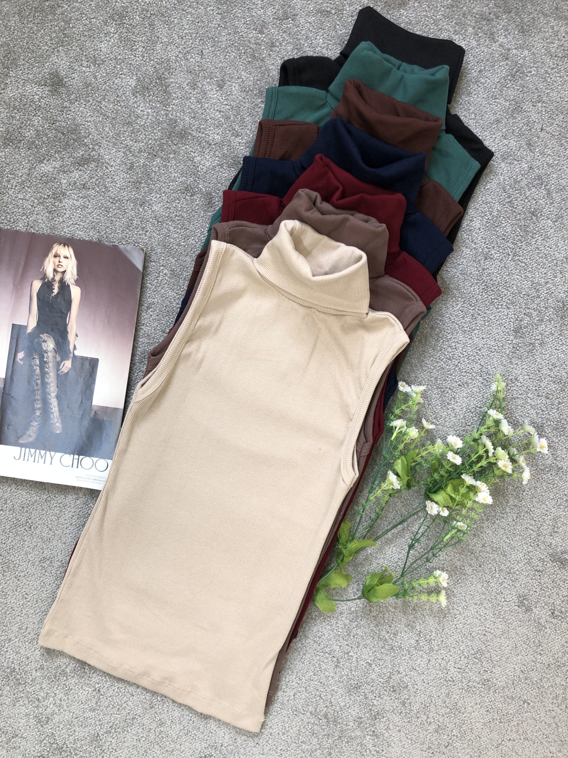 تاپ بلندحلقه ای یقه اسکی کبریتی(3713)