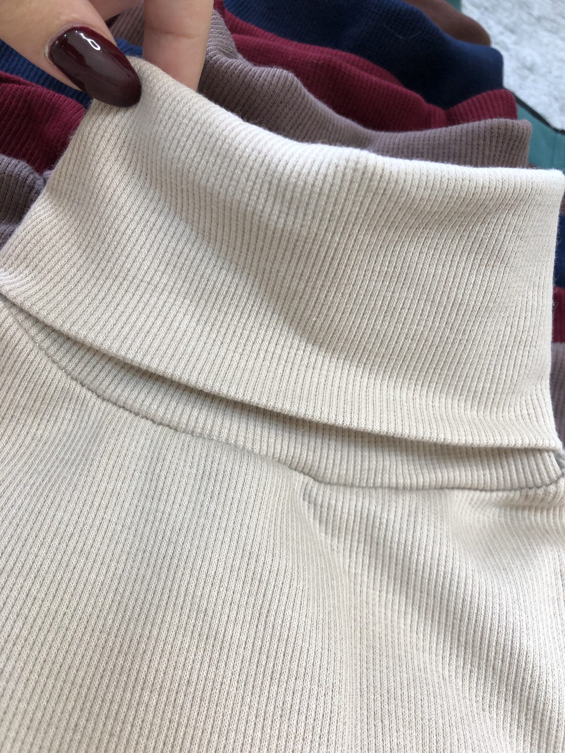 تاپ بلندحلقه ای یقه اسکی کبریتی(3713) - Image 3