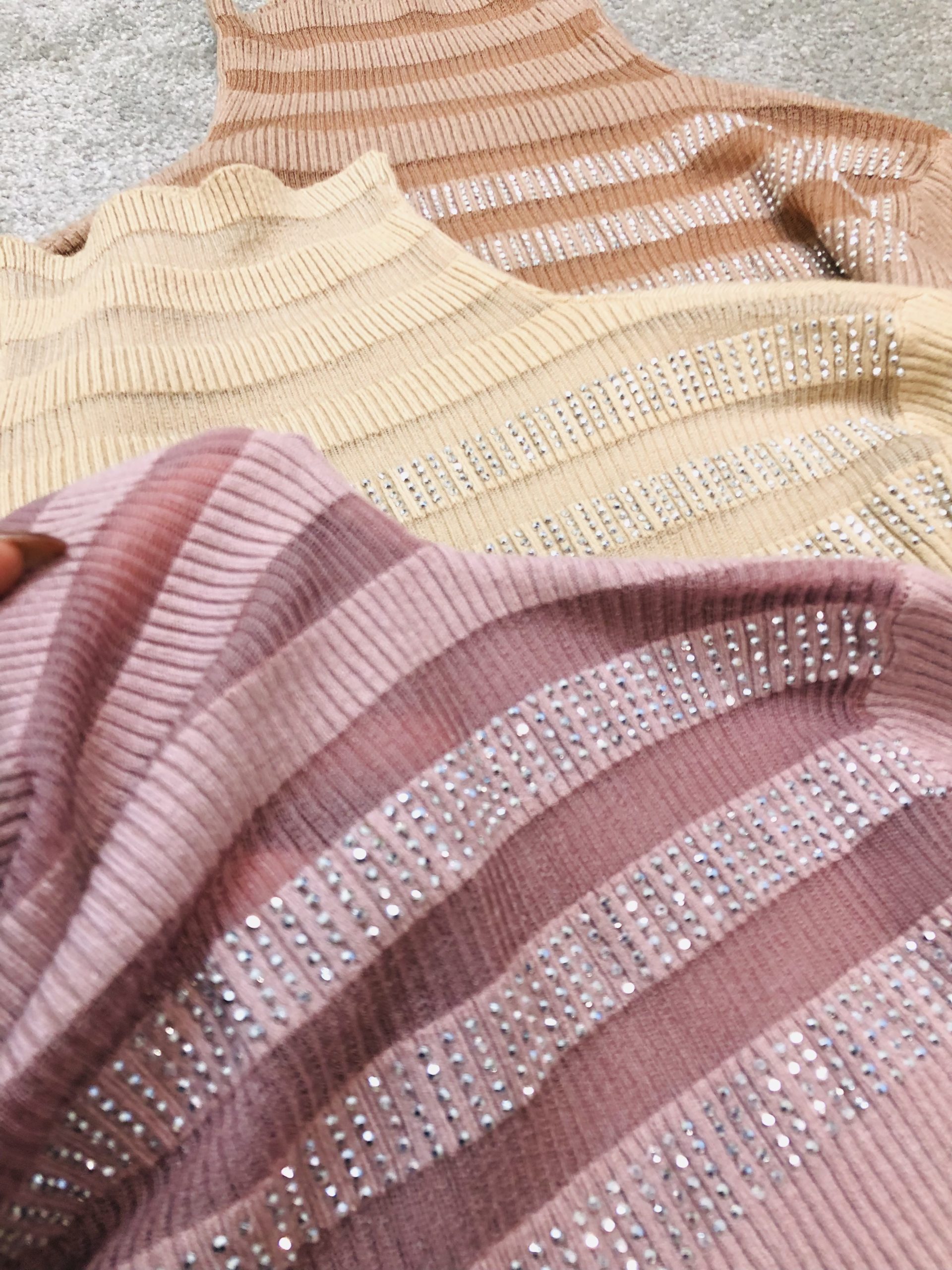 بافت بالانگین دار یقه اسکی(3725) - Image 4