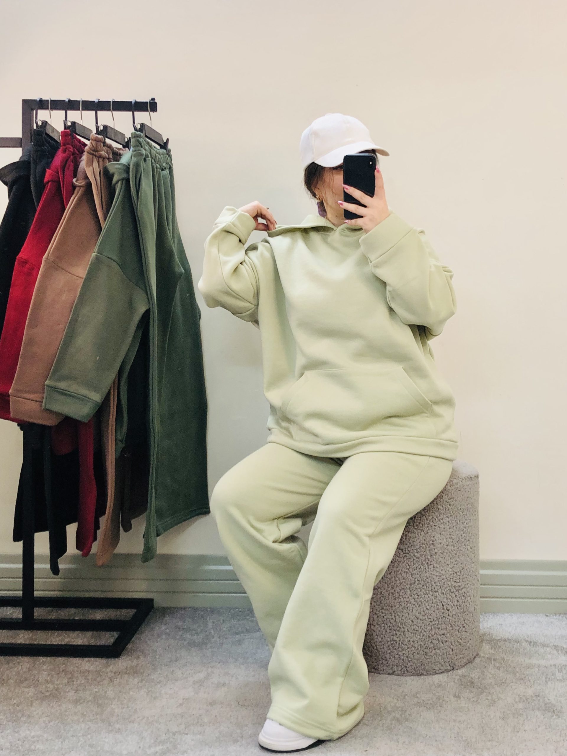 ست هودی شلوار بگ ساده(3717) - Image 2