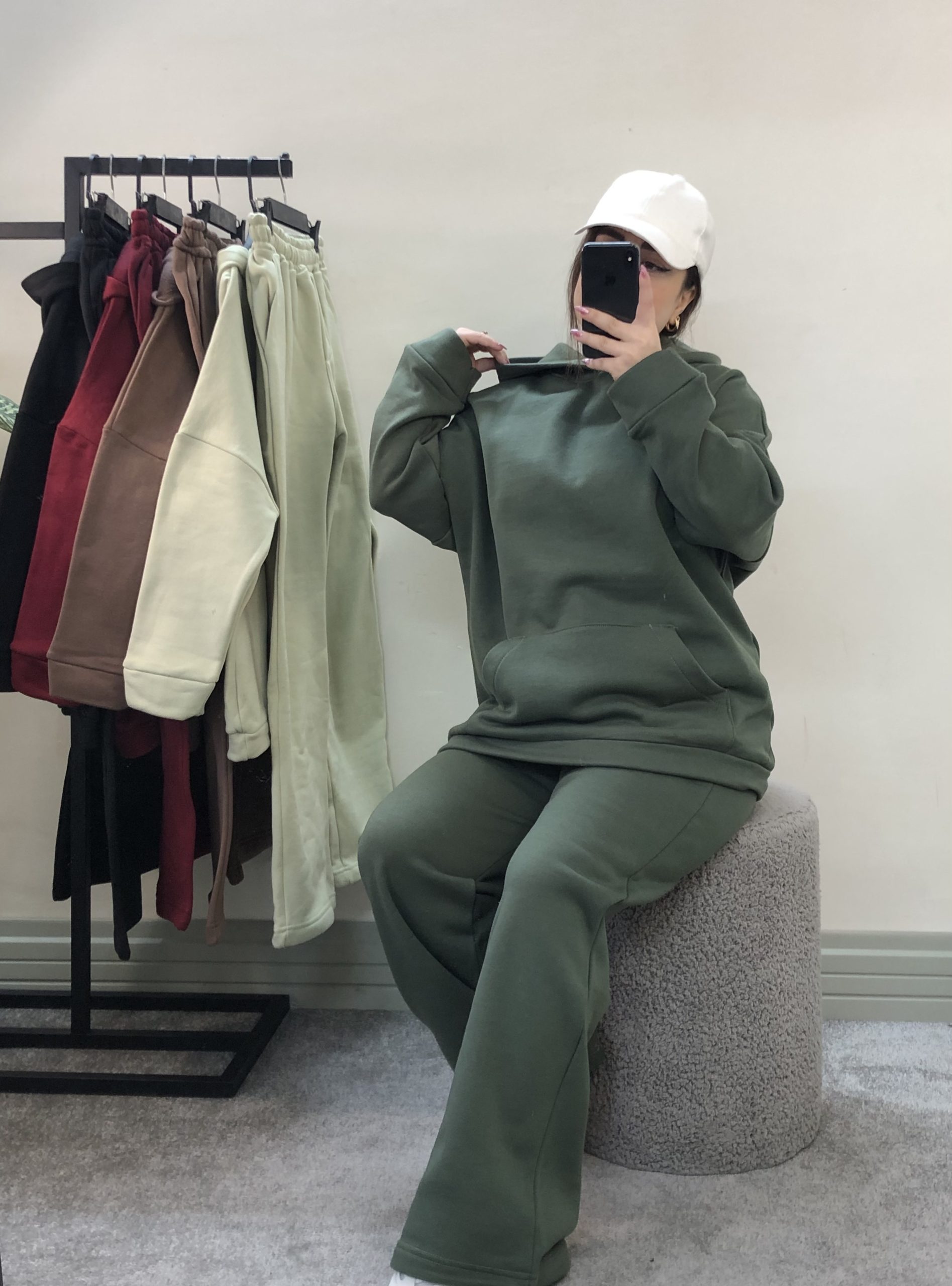 ست هودی شلوار بگ ساده(3717)