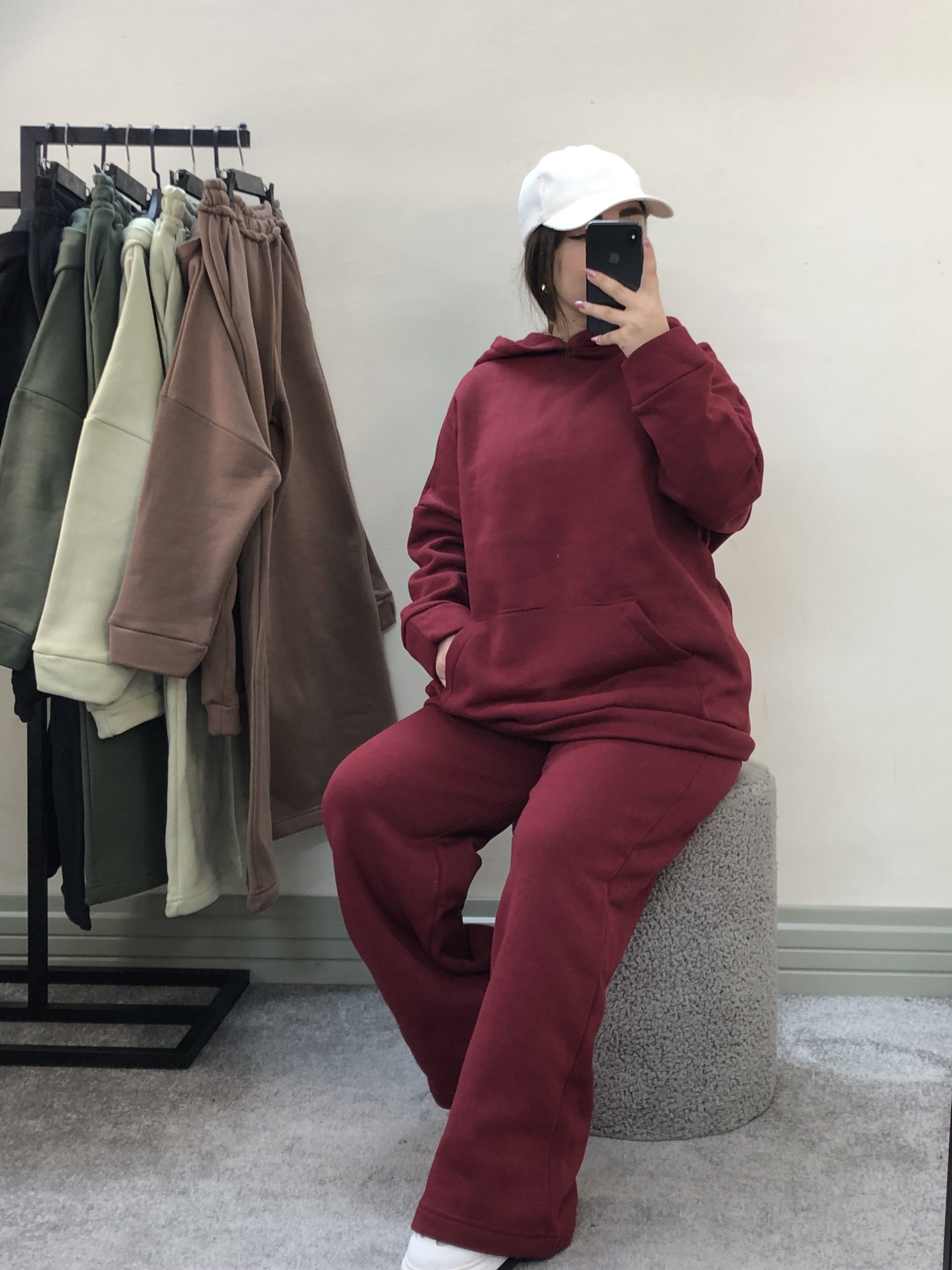 ست هودی شلوار بگ ساده(3717) - Image 6