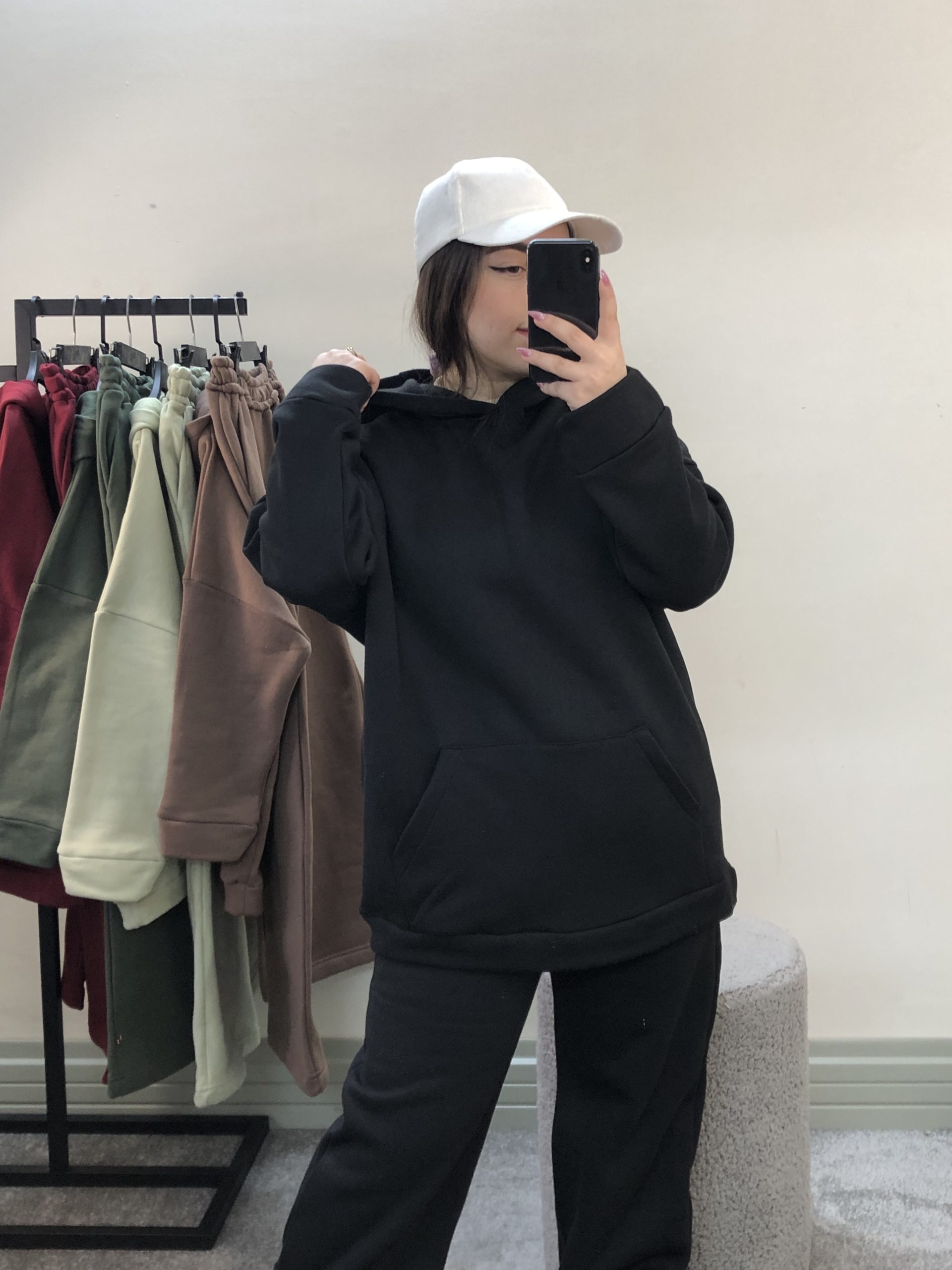 ست هودی شلوار بگ ساده(3717) - Image 8