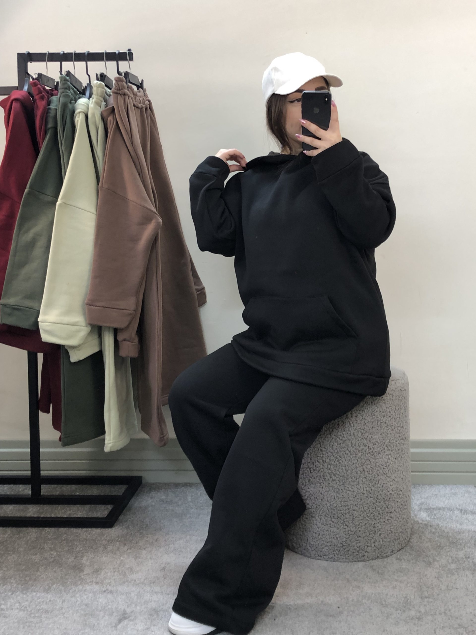 ست هودی شلوار بگ ساده(3717) - Image 9