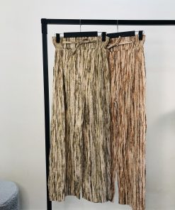 شلوار کمرپهن کشی طرحدار خطی (3109)