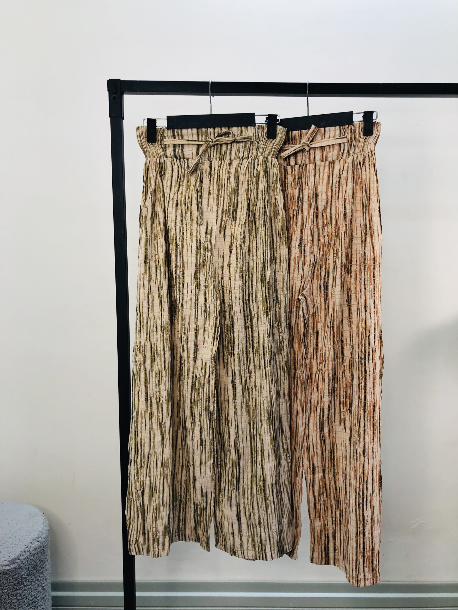 شلوار کمرپهن کشی طرحدار خطی (3109)