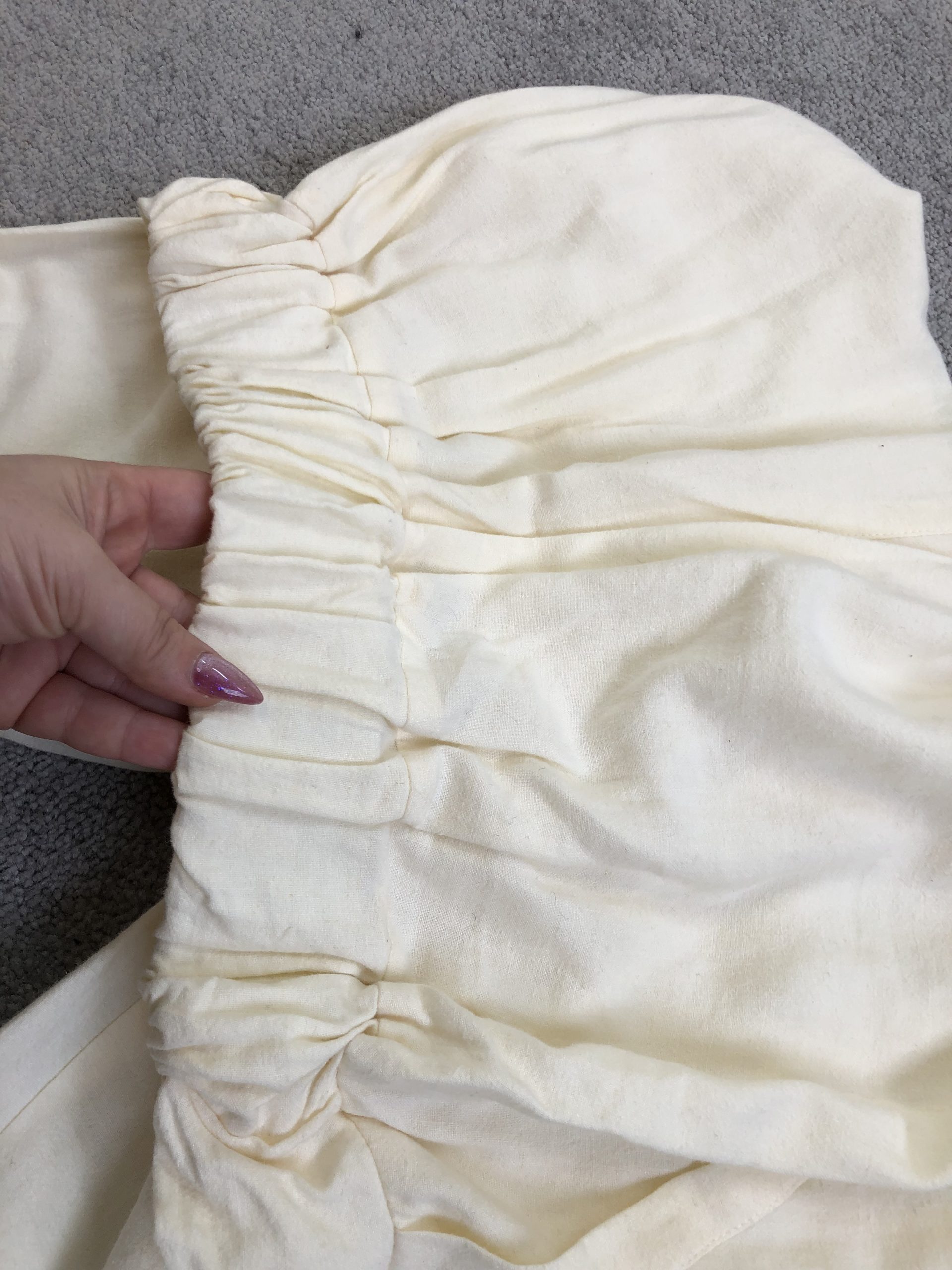 شلوار بگ لینن جلو بند دار (1578) - Image 4