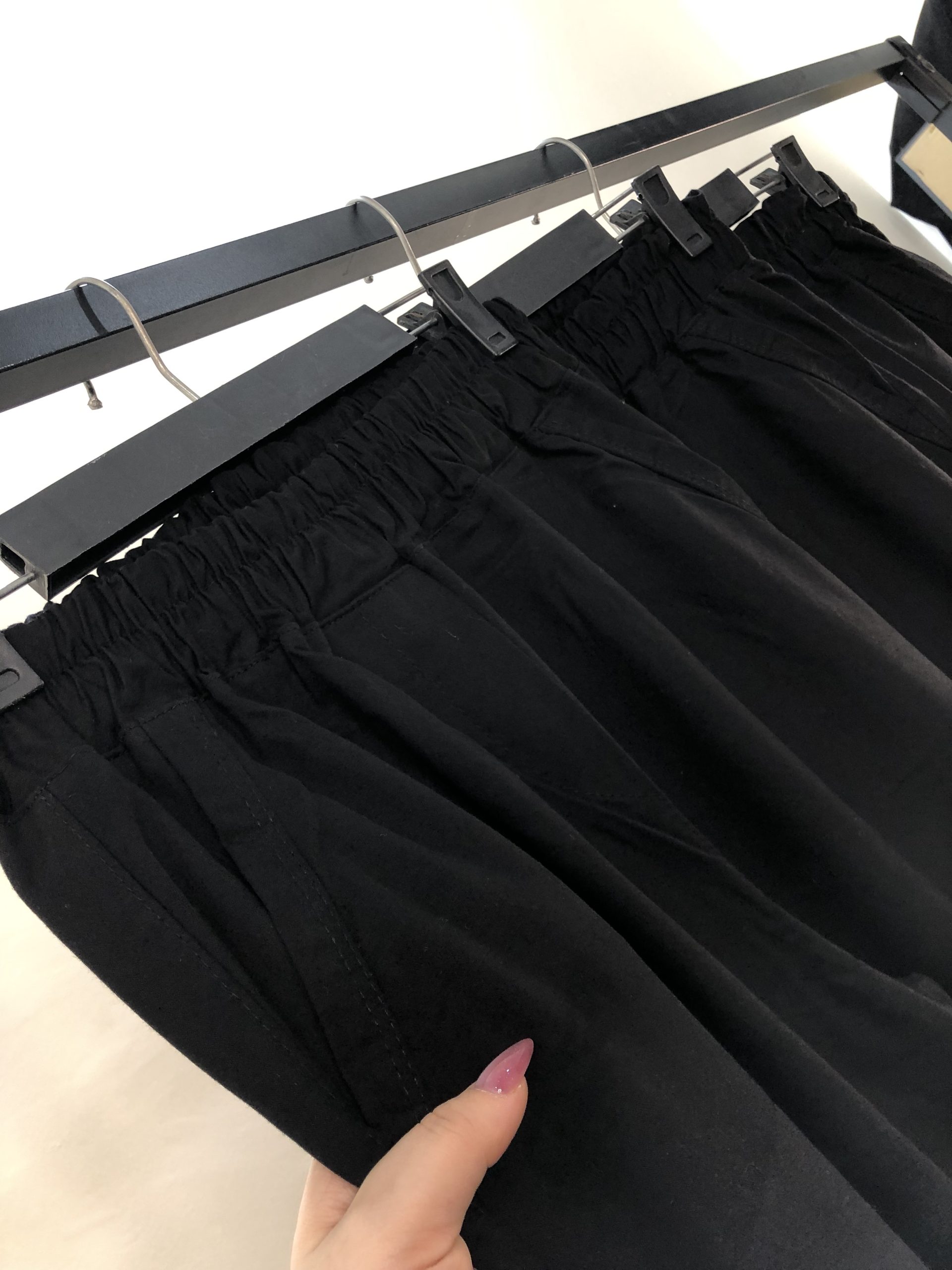 شلوار بگ کتان کاغذی مشکی (2737) - Image 4