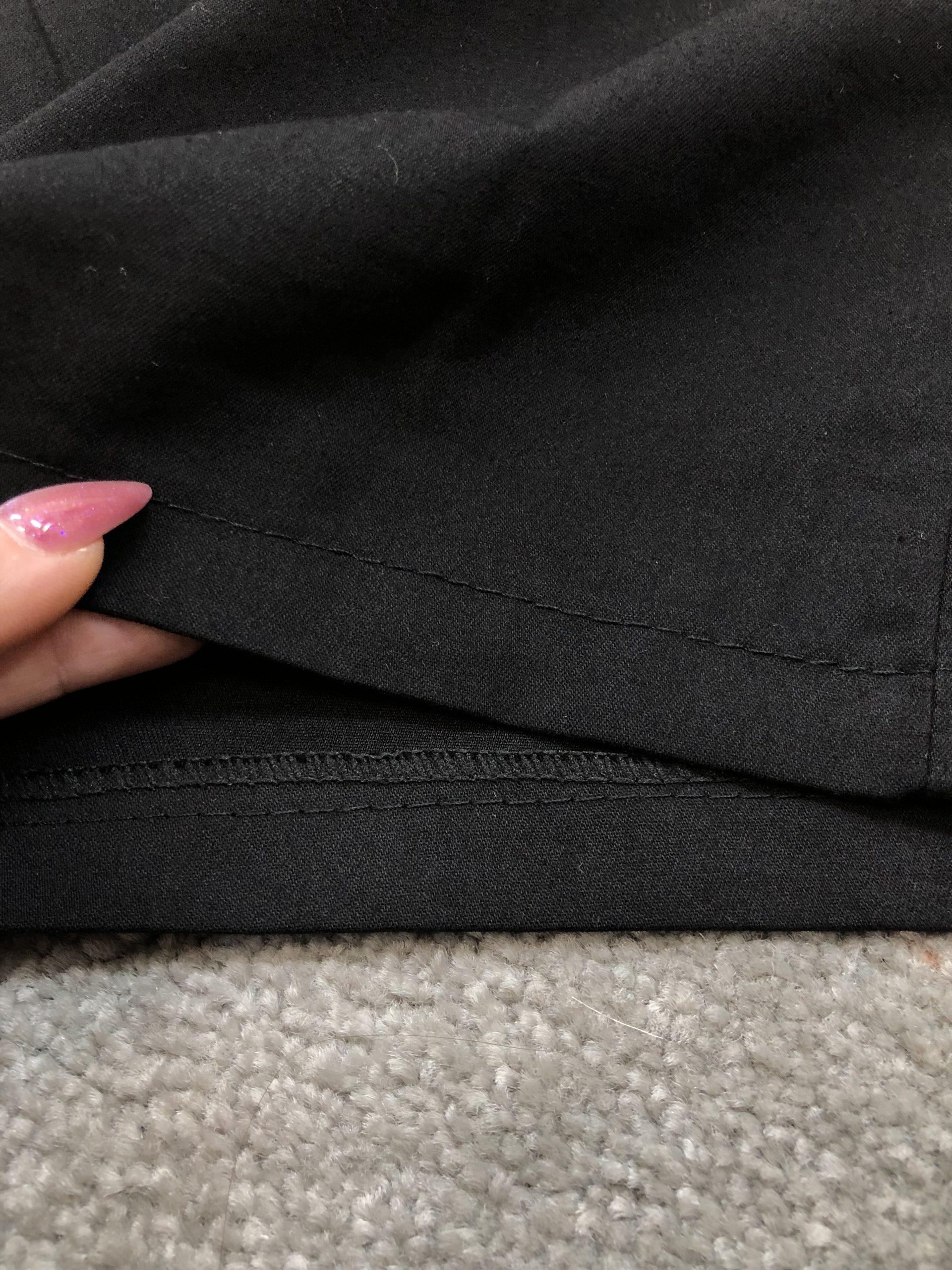 شلوار بگ کتان کاغذی مشکی (2737) - Image 2