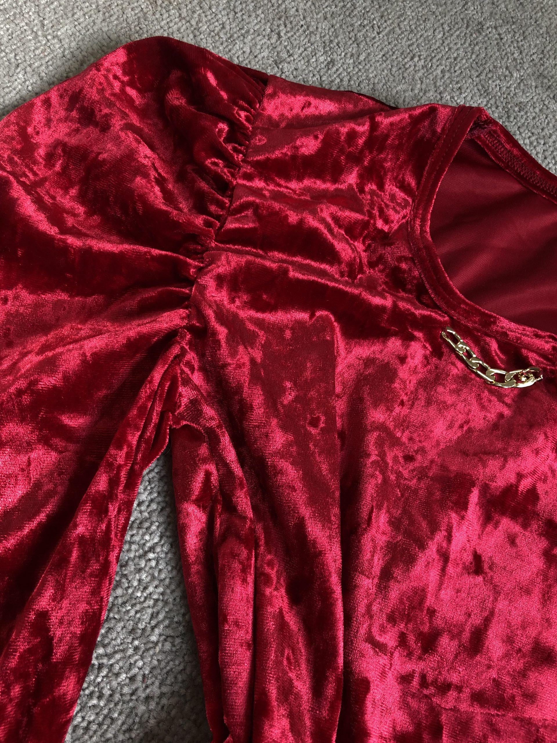 بادی مخمل قرمز زنجیردار(2884) - Image 5