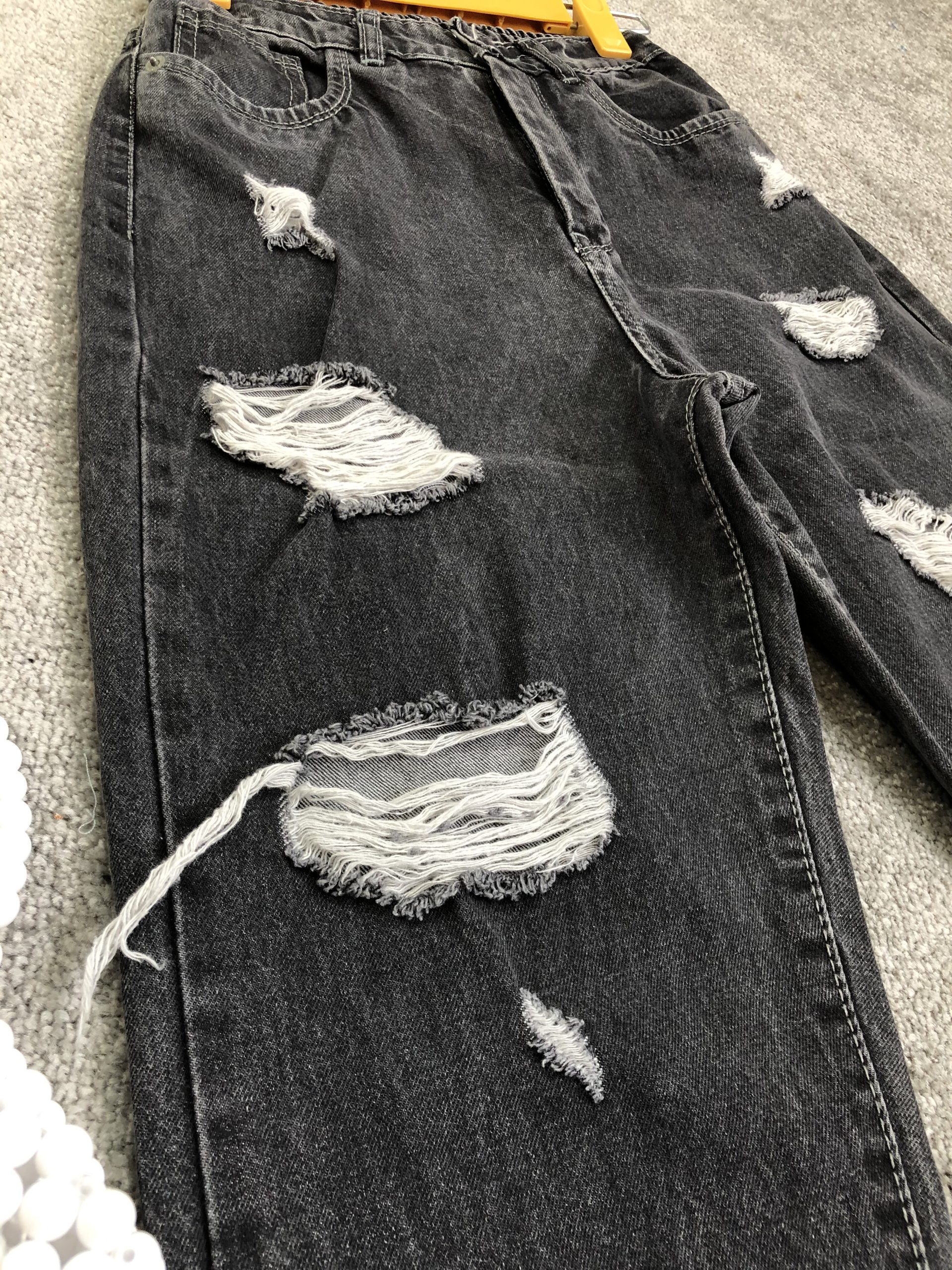 شلوار مام زاپ دار ذغالی (1490) - Image 3