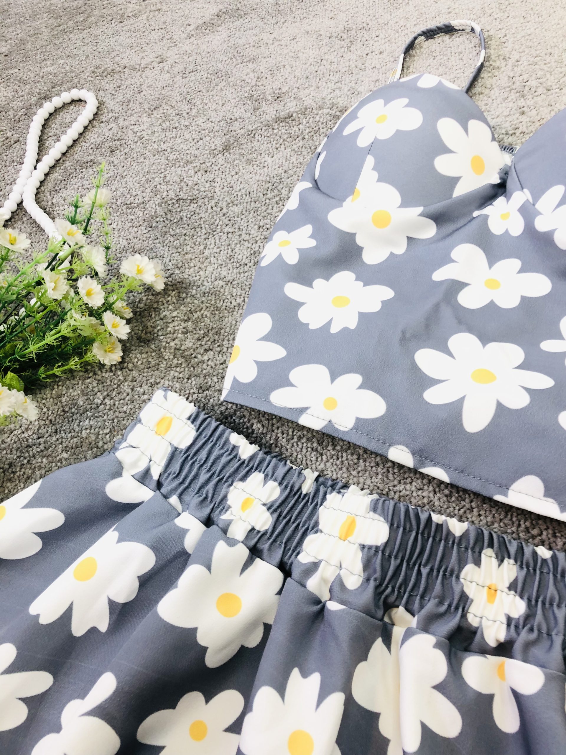 ست کراپ و دامن گل بابونه (2954) - Image 4