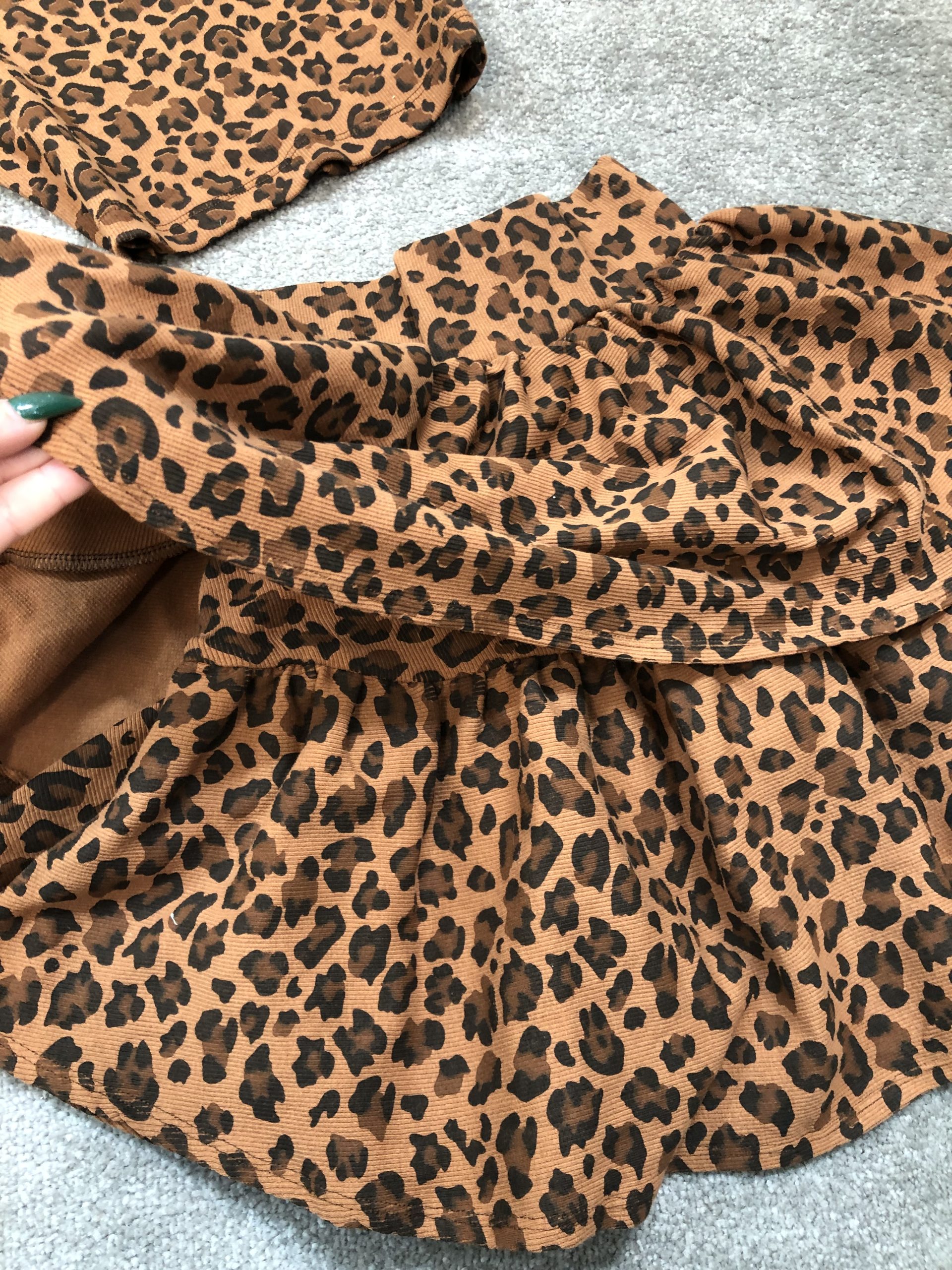 ست تاپ ودامن چین دار پلنگی(3743) - Image 6