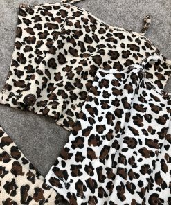 Alternative view of ست تاپ ودامن چین دار پلنگی(3743)