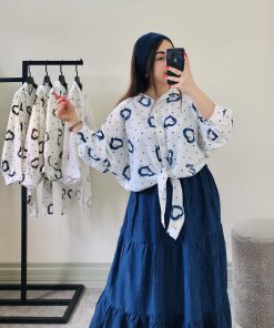 شومیز قلبی جلو گره (3765)